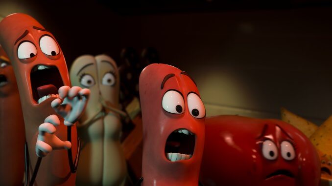 Carl (Jonah Hill) and Barry (Michael Cera) in Columbia Pictures' SAUSAGE PARTY.