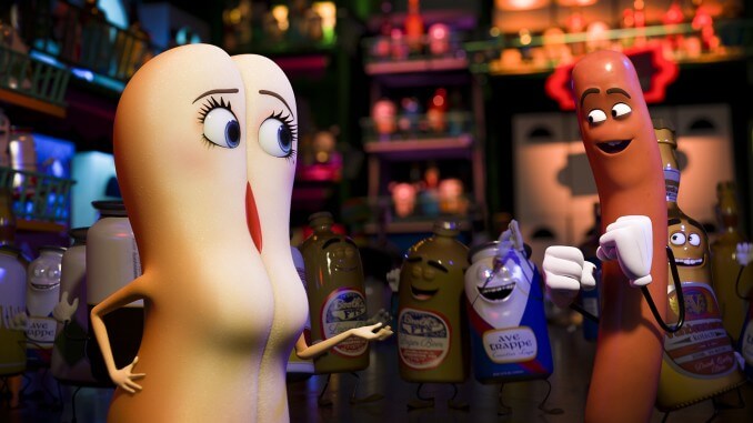 Brenda (Kristen Wiig) and Frank (Seth Rogen) in Columbia Pictures' SAUSAGE PARTY.